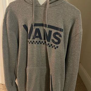 Vans Gray Hoodie with Navy Logo